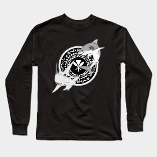 Kanaka Maoli Hammerhead Shark and White Shark Long Sleeve T-Shirt